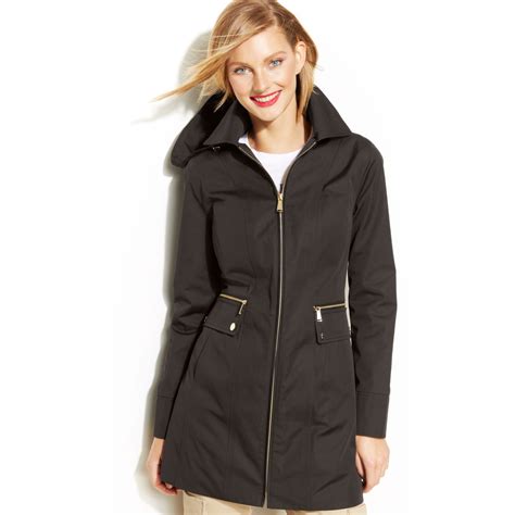 michael kors rain coat|Michael Kors raincoat with hood.